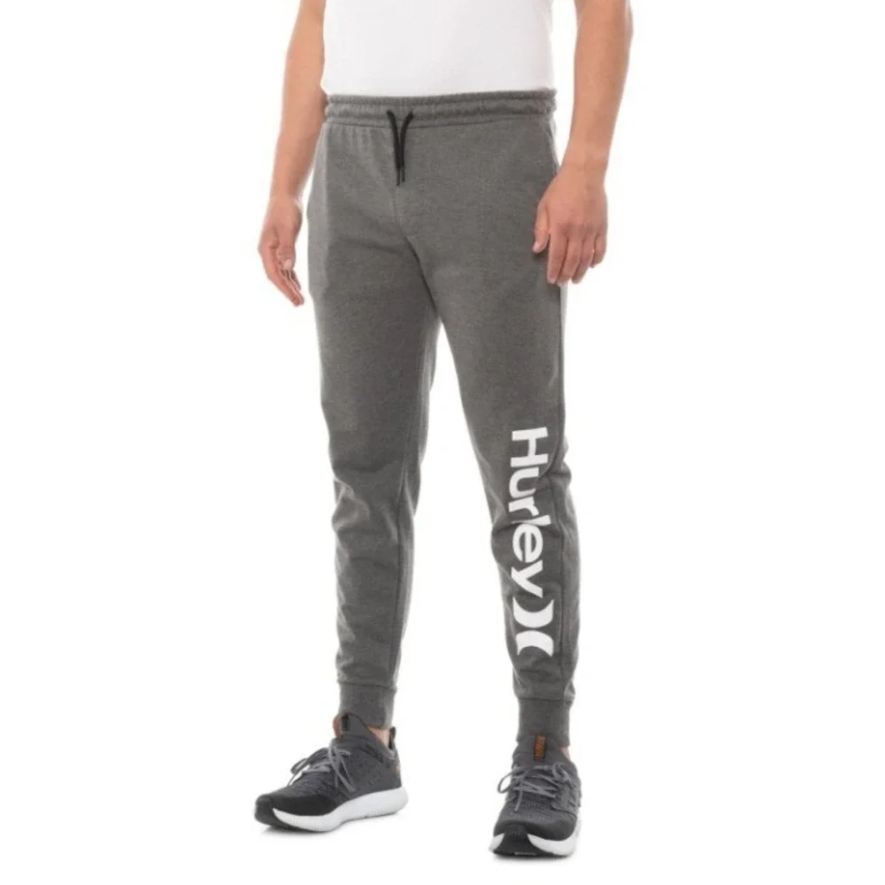 Hurley Lounge Pants Mens Size Small Grey French Terry Knit One & Only Pants New